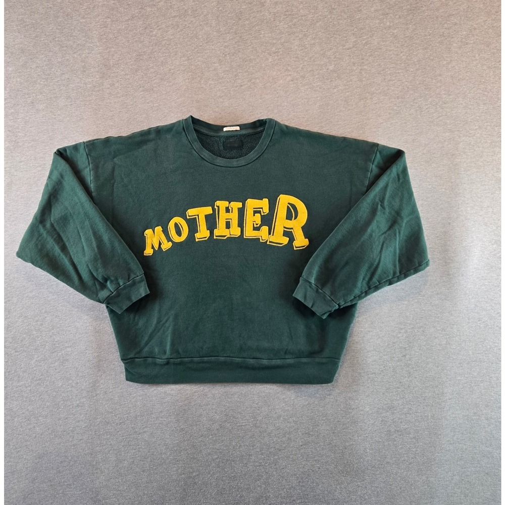 Mother Arch Sweatshirt Women Medium Green The Drop Square Pullover Made In USA